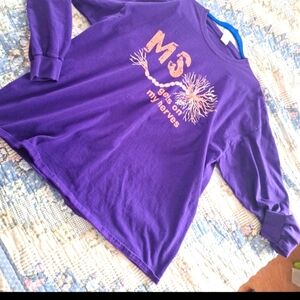 Gildan longsleeves Purple MS support